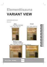 Notice HARVIA VARIANT VIEW S1616SV Sauna