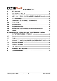 Notice PowerPlus POWDP9055 Chargeur de piles