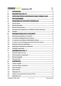 Notice PowerPlus POWX5100 Générateur