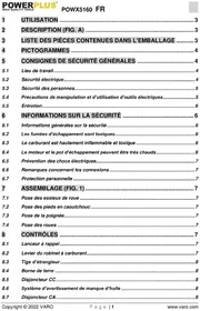 Notice PowerPlus POWX5160 Générateur