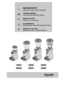 Notice Ceado E37J Moulin à café