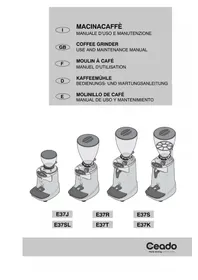 Notice Ceado E37SL Moulin à café
