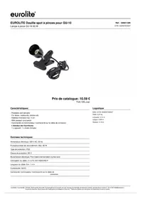 Notice Eurolite GU10 Prise murale