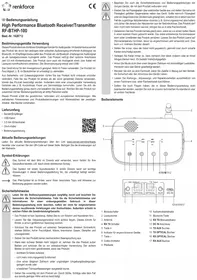 Notice Renkforce BTHP100 Recepteur