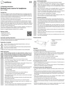 Notice Renkforce RFBTR1000 Carte réseau / adaptateur