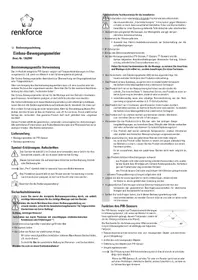 Notice Renkforce 1362990 Détecteur de mouvements