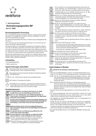 Notice Renkforce 1296308 Détecteur de mouvements