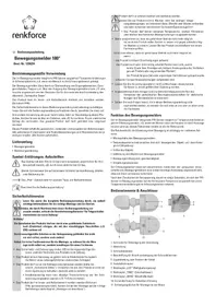 Notice Renkforce 1296294 Détecteur de mouvements