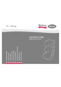 Notice Britax-Römer ADVENTURE 2000001936 Siège de voiture