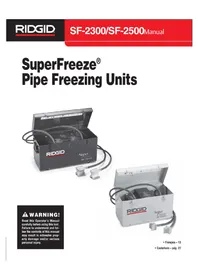 Notice RIDGID SUPERFREEZE SF2500 Freezer