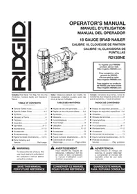 Notice RIDGID R213BNF Cloueuse électrique