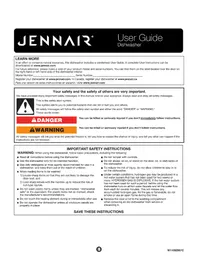 Notice JENN-AIR JDTSS246GP Dishwasher