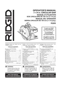 Notice RIDGID R3205