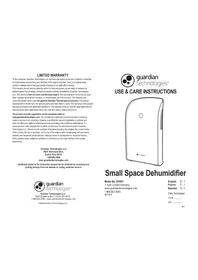 Notice PureGuardian DH201 Déshumidificateur