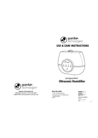Notice PureGuardian H4810 Humidificateur
