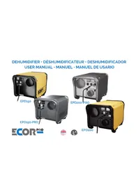 Notice Ecor Pro EPD150 Déshumidificateur