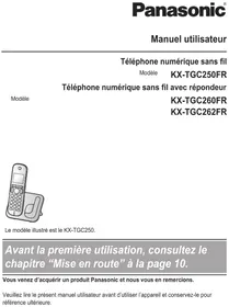 Notice PANASONIC KXTGC250 Téléphone sans fil