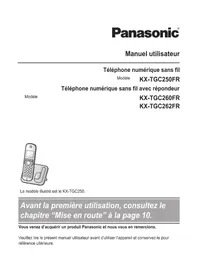 Notice PANASONIC KXTGC262 Téléphone sans fil