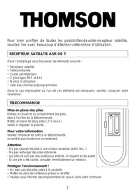THOMSON ASR08T - Décodeur satellite