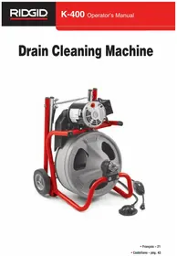 Notice RIDGID K400 Máquina de limpieza de tuberías