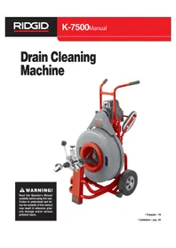 Notice RIDGID K7500 Máquina de limpieza de tuberías