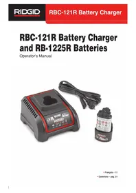 Notice RIDGID RBC121R Battery charger