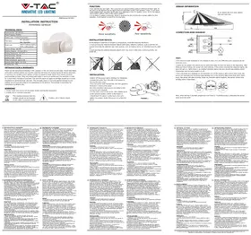 Notice V-TAC VT8093 Détecteur