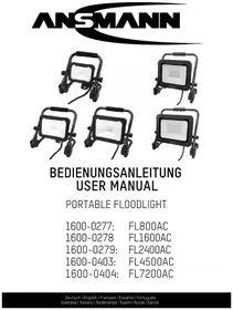 Notice ANSMANN FL800AC Beleuchtung