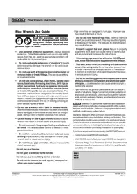 Notice RIDGID E14 Hand tool