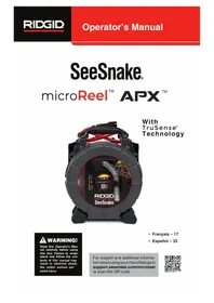 Notice RIDGID SEESNAKE MICROREEL APX Video camera