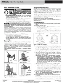 Notice RIDGID 463 Étau de serrage