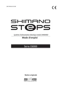 Notice SHIMANO SMDUE60A Batterie