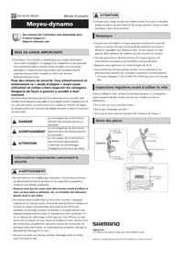 Notice SHIMANO DHT785 Moyeu-dynamo