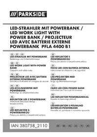 Notice PARKSIDE PFLA 4400 B1 Éclairage LED