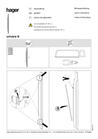 Notice HAGER UT44CN Tableau électrique