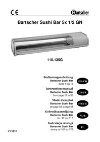 Notice BARTSCHER GL2180 Kühlvitrine