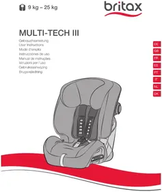 Notice Britax-Römer MULTITECH III Siège de voiture