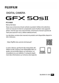 Notice FUJIFILM GFX 50S II Appareil photo