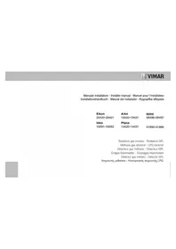 Notice Vimar 16592 Gas detector