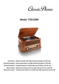 Notice Classic Phono TCD2500 Platine_disque