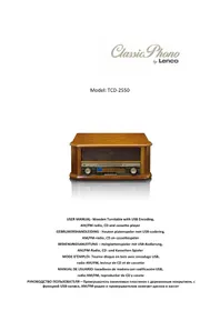 Notice Classic Phono TCD2550 Platine_disque