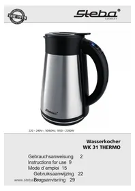 Notice STEBA WK 31 THERMO Wasserkocher