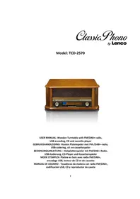 Notice Classic Phono TCD2570 Platine_disque