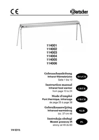 Notice BARTSCHER IHR650 Warmhouders