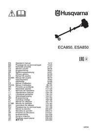 Notice HUSQVARNA ESA850 Débroussailleuse