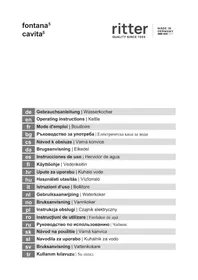 Notice Ritter FONTANA 5 Grelnik vode