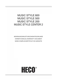 Notice HECO MUSIC STYLE 900 Haut-parleur