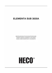 Notice HECO ELEMENTA SUB 3830A Haut-parleur
