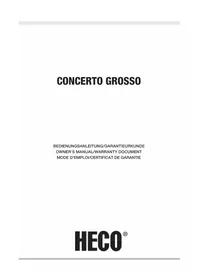 Notice HECO CONCERTO GROSSO Haut-parleur