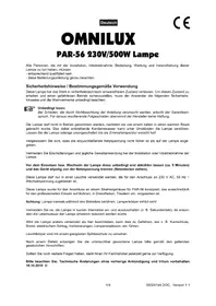 Notice Omnilux PAR56 Prise murale